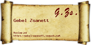 Gebel Zsanett névjegykártya
